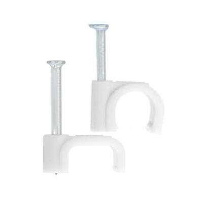 Скоба электроустановочная с гвоздем для монтажа кабеля